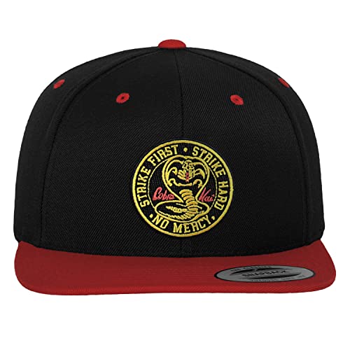 Cobra Kai Offizielles Lizenzprodukt Patch Premium Snapback Cap (Schwarz-Rot), Einheitsgröße von Cobra Kai