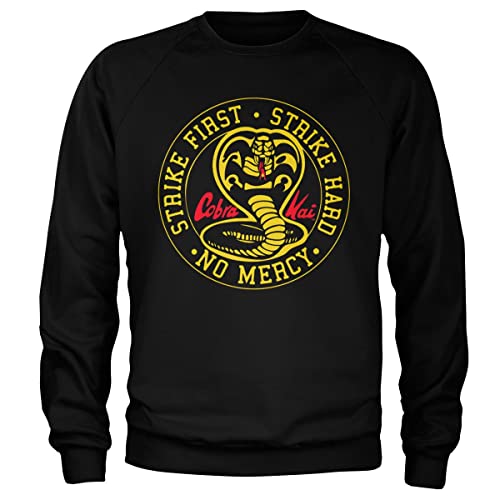 Cobra Kai Offizielles Lizenzprodukt Round Patch Sweatshirt (Schwarz), Small von Cobra Kai