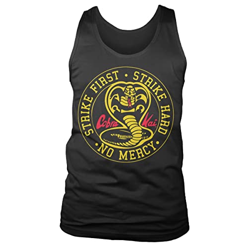 Cobra Kai Offizielles Lizenzprodukt Round Patch Tank Top Weste Vest (Schwarz), Large von Cobra Kai