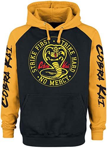 Cobra Kai Strike First Männer Kapuzenpullover schwarz/gelb L von Cobra Kai