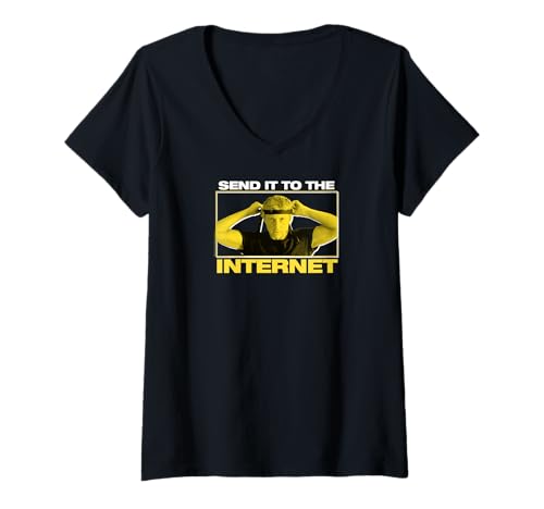 Damen Cobra Kai Send It to the Internet Johnny Meme TV Show T-Shirt mit V-Ausschnitt von Cobra Kai