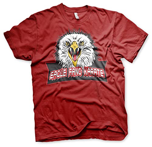 Offizielles Lizenzprodukt Eagle Fang Karate Herren T-Shirt (Tango-Rot), XX-Large von Cobra Kai