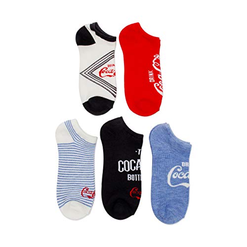 Coca-Cola Brands womens 5 Pack No Show Casual Sock, Ivory Multi, 9 11 US von Coca-Cola