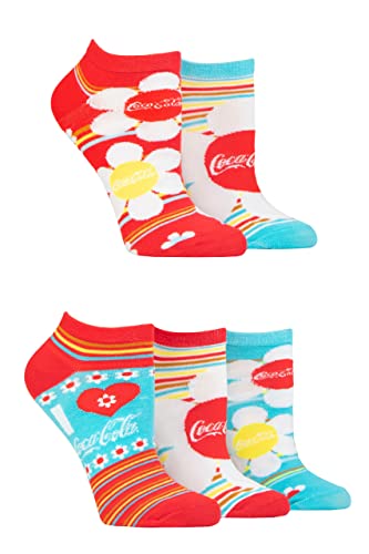 Coca-Cola Damen Blumen Schuheinlage Socken Packung 5 Multi 37-42 von Coca-Cola