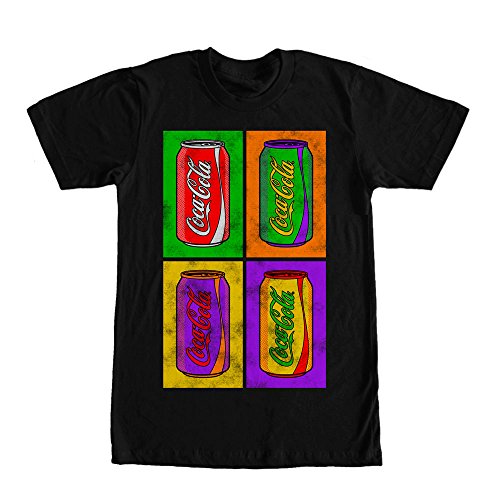 Coca-Cola Herren Pop Art Coke Kurzarm T-Shirt - Schwarz - Groß von Coca-Cola