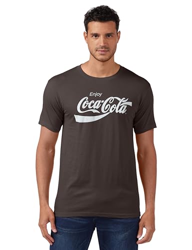 Coca-Cola Herren T-Shirt Eighties Coke Kurzarm - Grau - 3X-Groß von Coca-Cola