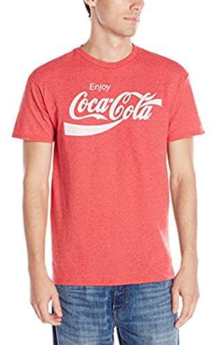 Coca-Cola Herren T-Shirt Eighties Coke Kurzarm - Rot - Mittel von Coca-Cola