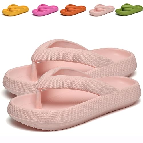 Cloudies Flip Flops for Women, Soft Comfy Slides Non-slip Thick Cloudies Slides (Pink,38-39) von Cocadong