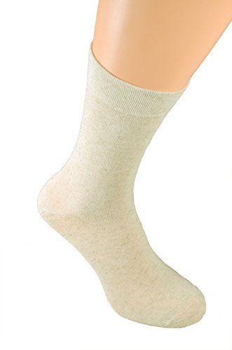 12 Paar Herren Leinen Socken Natur weiches Material Gr. 47/50 Leinensocke Leinensocken Cocain Leinen Socke Socken von Cocain underwear