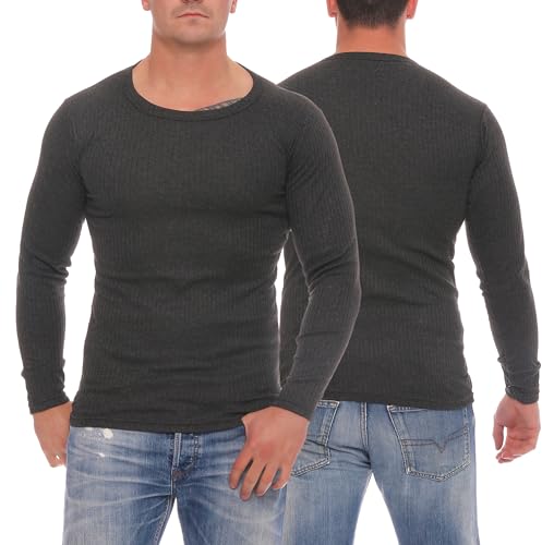 2 Thermounterhemden Extra warme Thermo Unterhose lang innen super weich anthrazit Gr. 7/XL von Cocain underwear