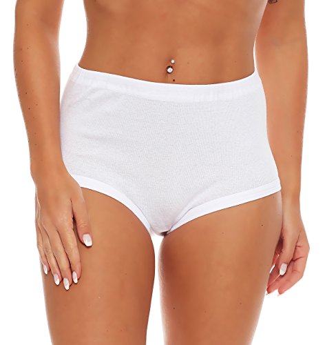 24 Stück Damen Slip weiß 100% supergekämmte Baumwolle Grösse 48/50 Markenslips von Cocain von Cocain underwear