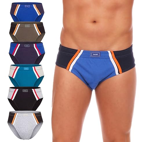 6 Stück Gr. XL Farbige Bunte Herren-Unterhosen Sportliche Slips Herren Slip bakis-Slip XXXL XXXXL von Cocain underwear