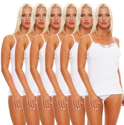 6 Stück Unterhemd Damen weiss Baumwolle. Finden Sie Damenunterhemden in verschiedenen Ausführungen Gr. 60/62 von Cocain underwear
