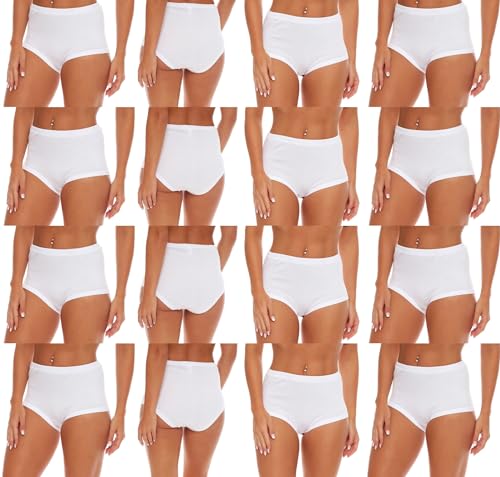 Cocain underwear 16 Stück Unterhosen Damen Basic Unterhosen Damen Weiss ideal für den Alltag Gr. 36/38 von Cocain underwear