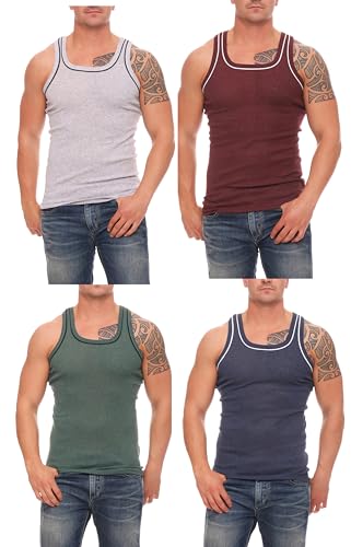 Cocain underwear 4 er Pack3 Gr. L Schlichtes Herren Achselshirt für den täglichen Gebrauch, bequem und praktisch von Cocain underwear