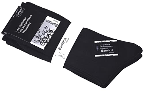 Cocain underwear 48 Paar Herren Damen Bambus Socken MIT Gummi 39/42, Strümpfe mit Gummi Bambus schwarz von Cocain underwear