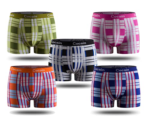 Cocain underwear 5 Stück modische Boxershorts Marke Gr. M Farben gemischt Boxershorts Jungen größe grösse gr. 48/50 52/54 56/58 Retropants schwarz Retropants Herren microfaser gr. von Cocain underwear