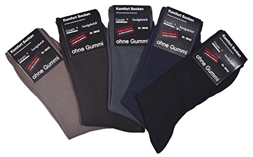 Cocain underwear 50 Paar 7002-1 Gr. 39/42 Herren Damen Socken ohne einschneidenden Gummi, für Diabetiker geeignet Gesundheitssocken, Baumwolle von Cocain underwear