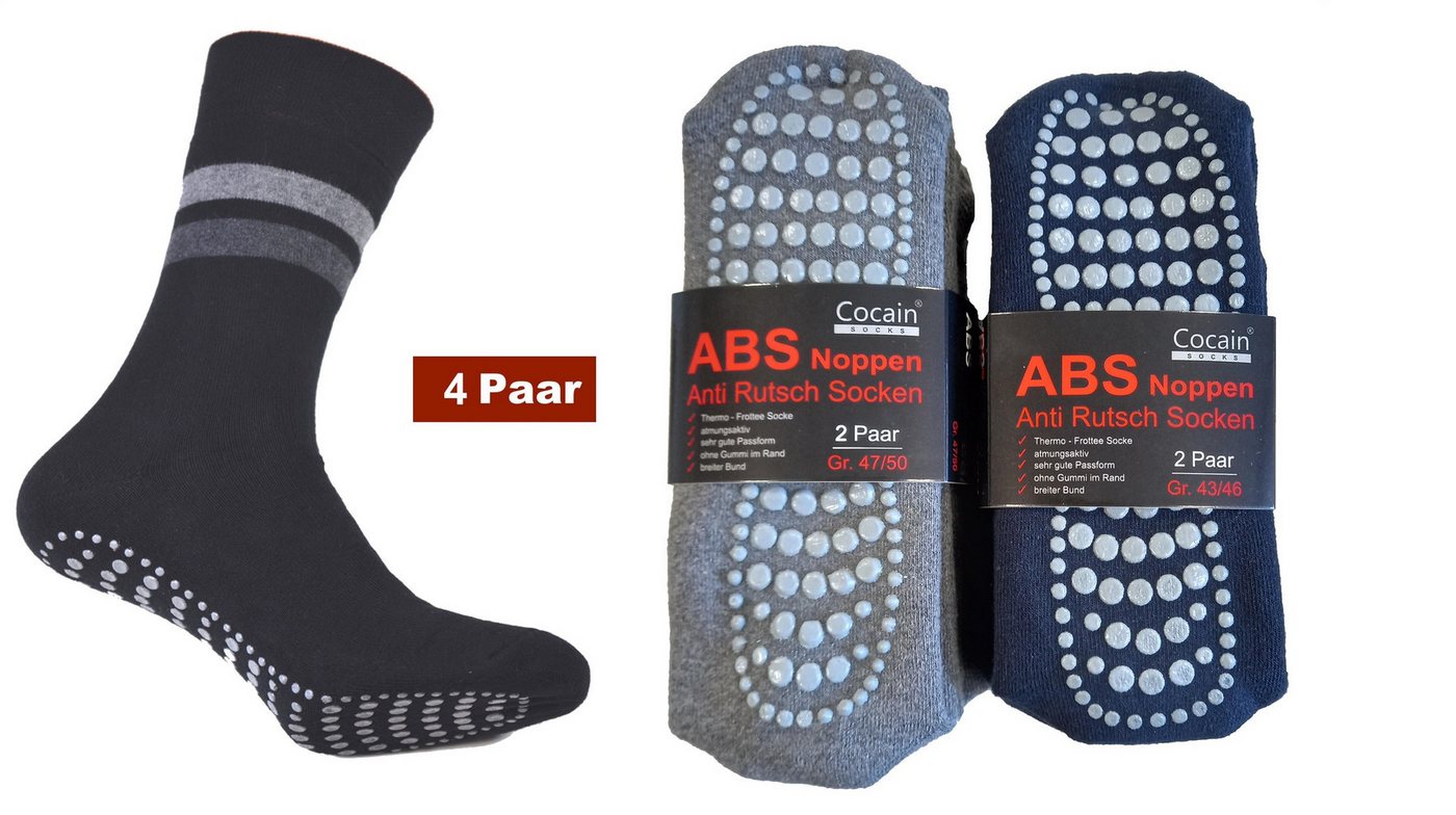 Cocain underwear ABS-Socken ABS Socken für Damen & Herren - Stoppersocken (4-Paar) auch in Übergröße von Cocain underwear