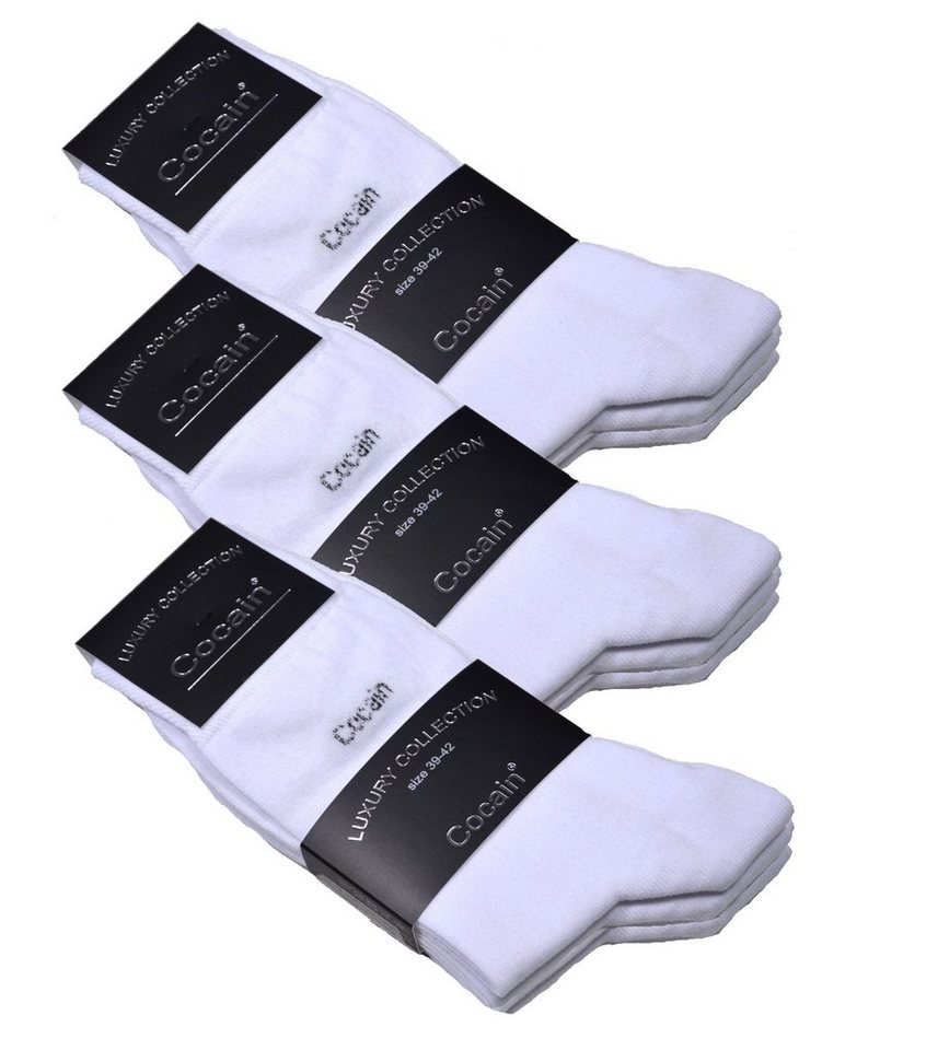 Cocain underwear Businesssocken 9 Paar Damen & Herren Socken (9-Paar) handgekettelt in 200 Nadelqualität von Cocain underwear