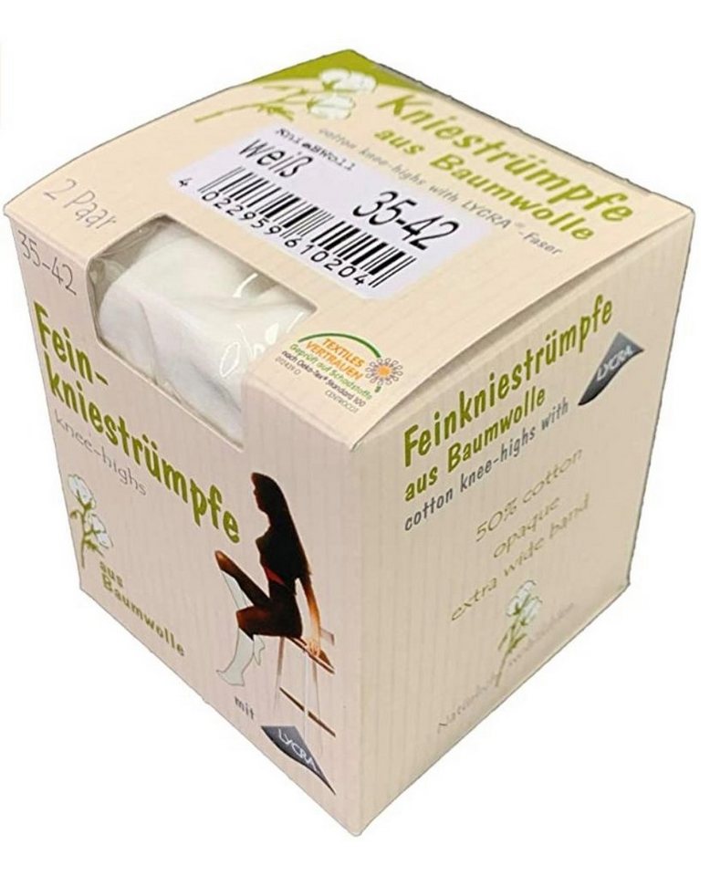 Cocain underwear Feinkniestrümpfe 2 Paar 110 Den Feinkniestrümpfe warme Kniestrumpf mit Baumwolle (2-Paar) von Cocain underwear