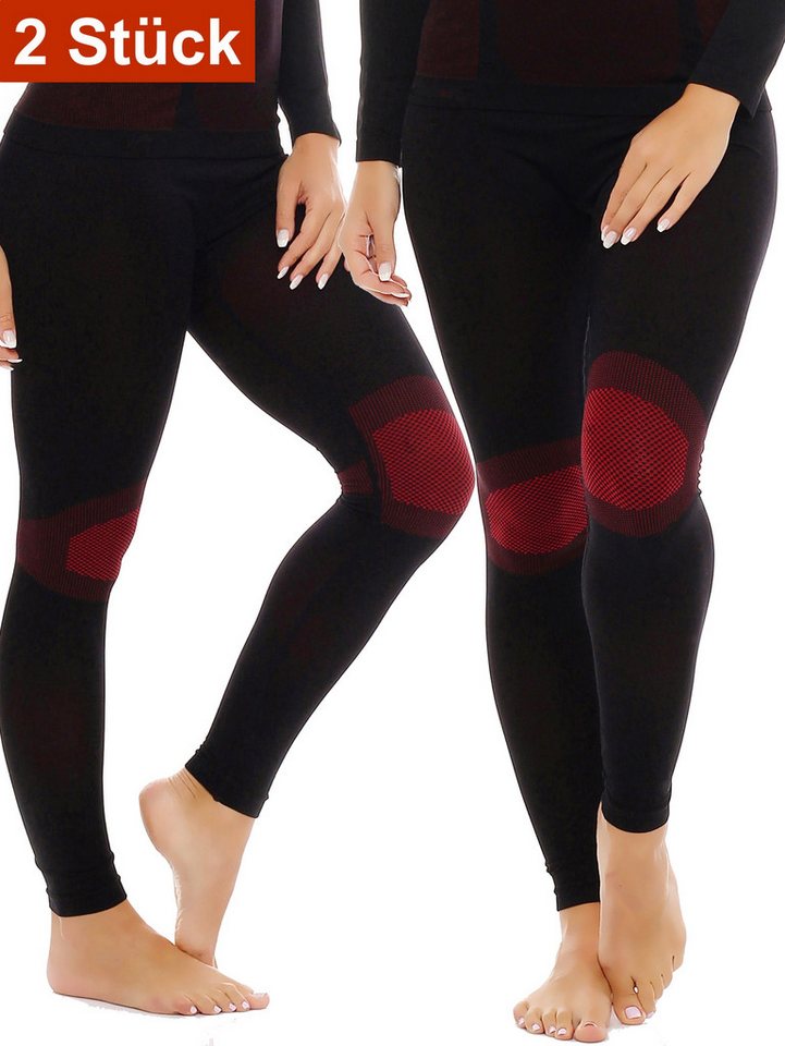 Cocain underwear Funktionsunterhemd Warme lange Ski Unterwäsche Damen Thermo langes Hemd lange Unterhose (Spar-Packung, 2-St) hochfunktionelle Membrantechnologie von Cocain underwear