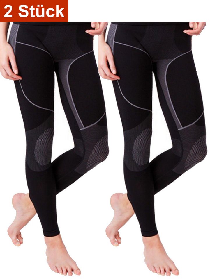 Cocain underwear Funktionsunterhemd Warme lange Ski Unterwäsche Damen Thermo langes Hemd lange Unterhose (Spar-Packung, 2-St) hochfunktionelle Membrantechnologie von Cocain underwear