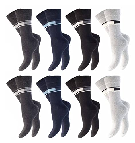 Cocain underwear Herren socken 8er Pack ohne Gummibund venenfreundlich lustig 43-46 kein gummi Alltagssocke herren socken 100% baumwolle von Cocain underwear