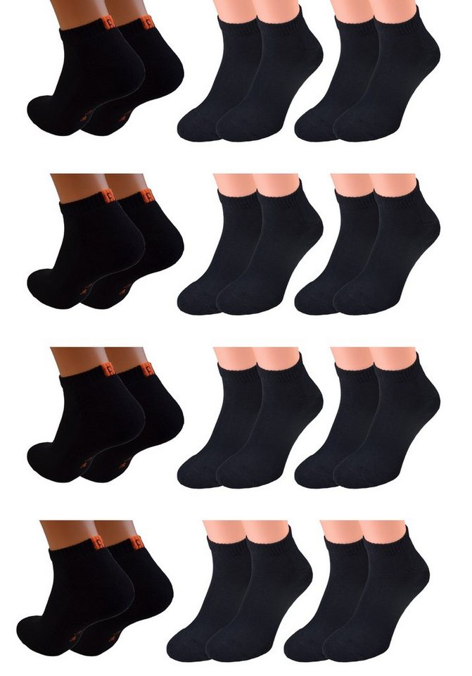 Cocain underwear Kurzsocken Kurzsocken Damen Herren schwarz weiß (12-Paar) Frotteesohle von Cocain underwear