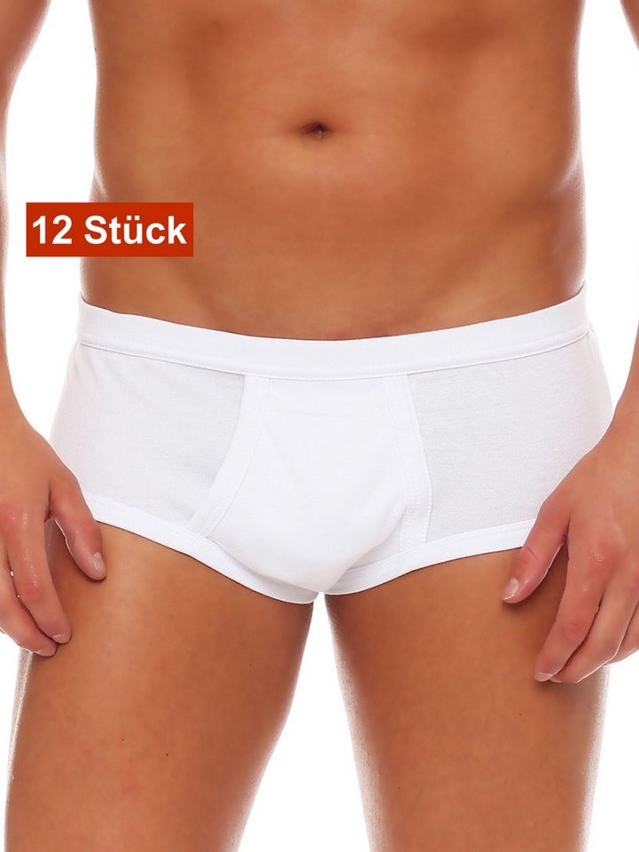 Cocain underwear Slip Herren Unterhose Slip Feinripp Schlüpfer weiß Eingriff 100% Baumwolle (Spar-Packung, 12-St) 100% Baumwolle von Cocain underwear