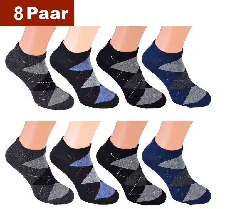 Cocain underwear Sneakersocken Bunte Kurze Herren Sneaker Socken Füsslinge Söckchen Baumwolle bunt (Spar-Set, 8-Paar) verschiedene Modelle - Baumwolle von Cocain underwear