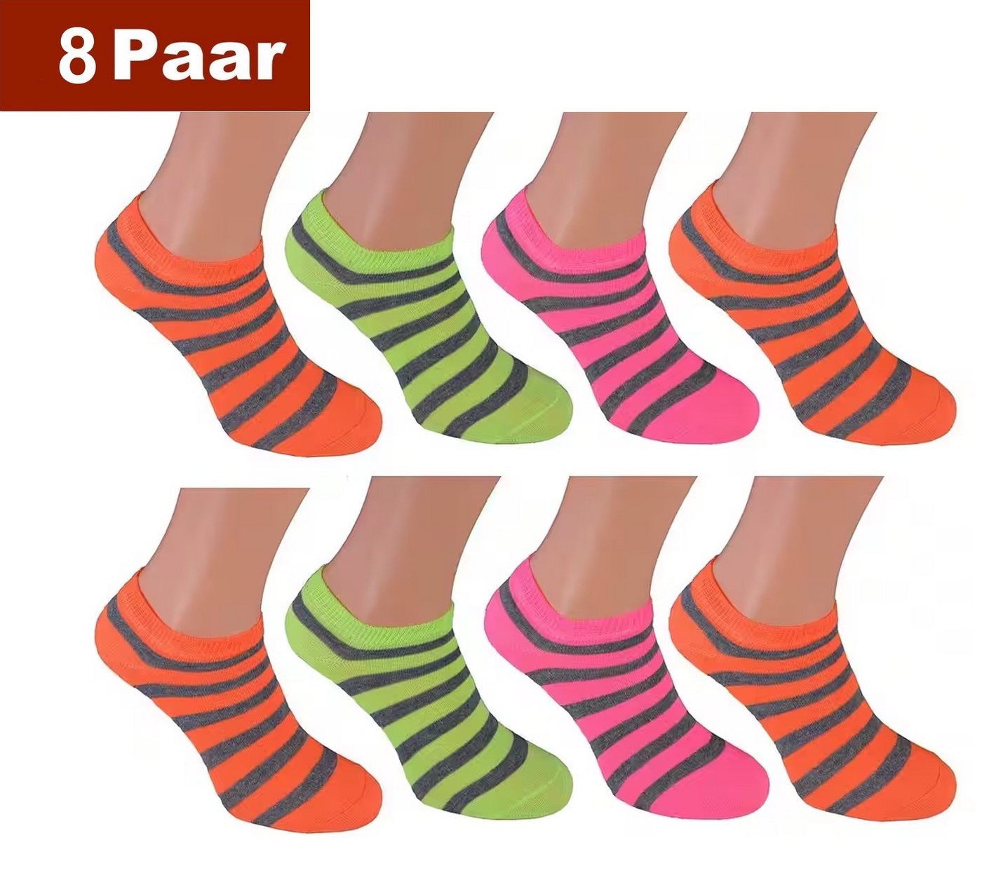 Cocain underwear Sneakersocken Damen Sneaker Socken bunte Füsslinge kurze halbe Söckchen 80 Baumwolle (8-Paar) verschiedene Modelle von Cocain underwear