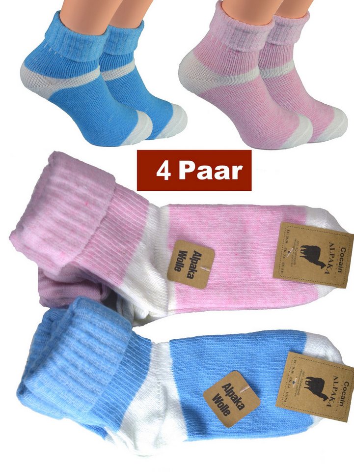 Cocain underwear Wandersocken Extrem Warme dicke weiche Alpaka Socken Wollsocke Alpacka Wolle Thermo (4-Paar) Alpaka Wollsocken für Männer Frauen Kinder von Cocain underwear