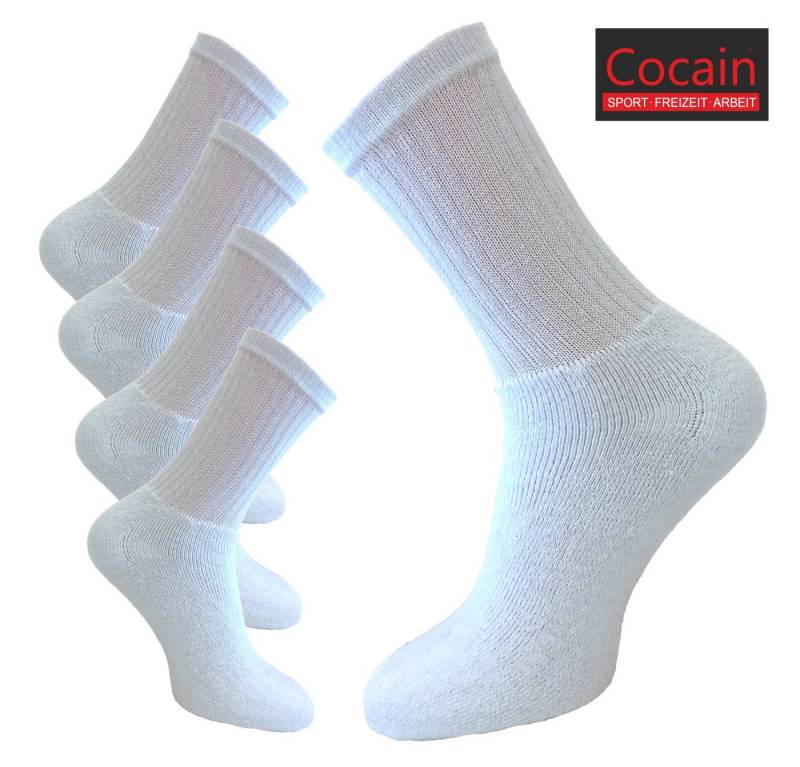 Cocain underwear Tennissocken 10, 20 oder 30 Paar Tennissocken weiss oder schwarz mit Streifen Bw. (Spar-Set, 10-Paar) Klimaregulierend, hoher Baumwollanteil von Cocain underwear