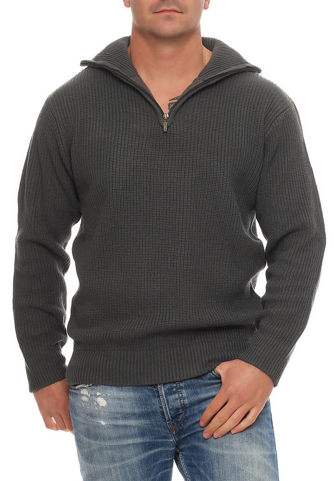 Cocain underwear Strickpullover Arbeitspullover Troyer warm Pullover Wolle schwarz oliv blau anthrazit mit Reißverschluss am Kragen Cocain underwear Strickpullover Arbeitspullover Troyer warm Pullover Wolle schwarz oliv blau anthrazit mit Reißverschluss am Kragen von Cocain underwear