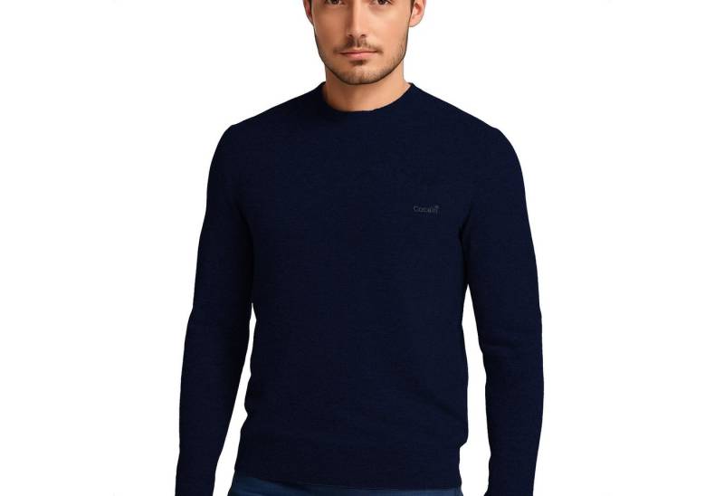 Cocain underwear Strickpullover Feiner edler Herren Feinstrick dünner Pullover Rundhals 100% Baumwolle (1-tlg) optimaler Ganzjahrespullover - Langarm- 100% Baumwolle von Cocain underwear