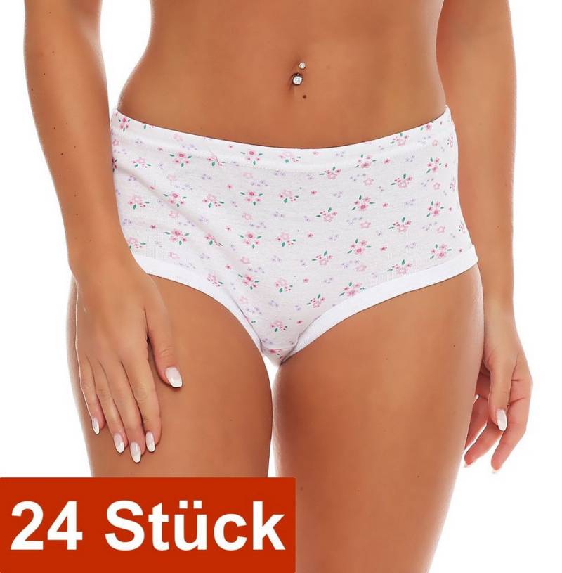 Cocain underwear Taillenslip Damen Taillen Slip bunt Baumwolle Schlüpfer kochfest trocknergeeignet (Spar-Pack, 24-St) 100% Baumwolle - ohne Seitennähte von Cocain underwear