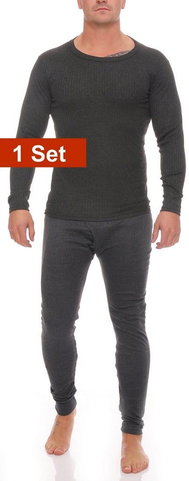 Cocain underwear Thermounterhose Skiunterwäsche Herren Thermounterwäsche Funktionsunterwäsche Set Hose (Spar-Packung, 2-St) innen angeraut - Hose mit Eingriff von Cocain underwear