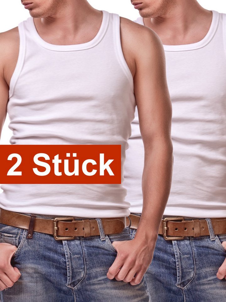 Cocain underwear Unterhemd Herren glatt weiss Feinripp kochfest trocknergeeignet 100 Baumwolle (2-St) ohne Seitennähte, 100% Baumwolle von Cocain underwear