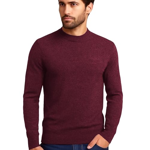 Herren Strickpullover Dunkles weinrot Gr. XL klassischzeitloser Pullover moderner Strickpulli Baumwolle schick im Büro cool Freizeit angenehm zu tragen gut kombinierbares Kleidungsstück von Cocain underwear