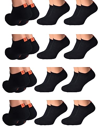 12 Paar Herren Damen Sport Sneaker Socken mit Frotteesohle in Gr. 35/38 schwarze Marke Cocain sneakerssocken von Cocain underwear