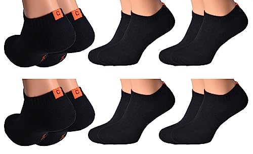 6 Paar Herren Damen Sport Sneaker Socken mit Frotteesohle in Gr. 35/38 schwarze sneakerssocken von Cocain underwear