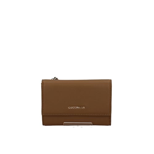 COCCINELLE Metallic Soft Wallet Grainy Leather Nocciola von Coccinelle