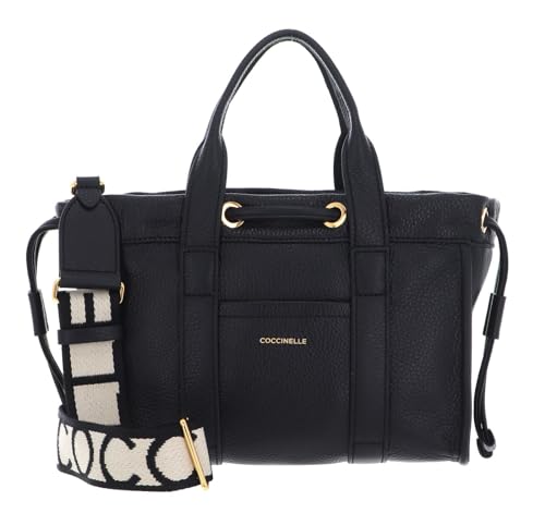 Coccinelle 2Day Signature Handbag Grained Leather Noir von Coccinelle