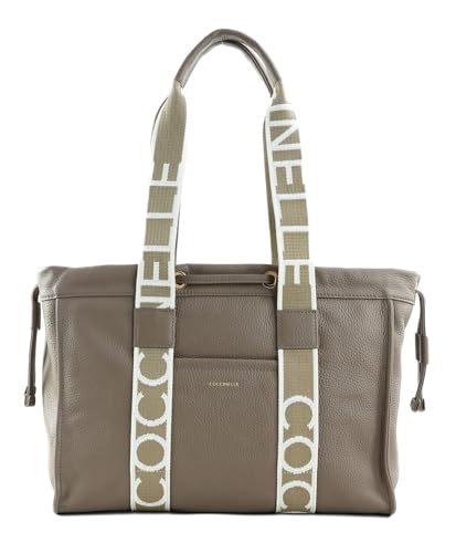 Coccinelle 2Day Signature Handbag Grained Leather Warm Taupe von Coccinelle