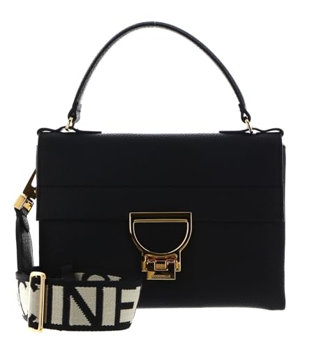 Coccinelle Arlettis Signature Handbag Grained Leather Noir von Coccinelle
