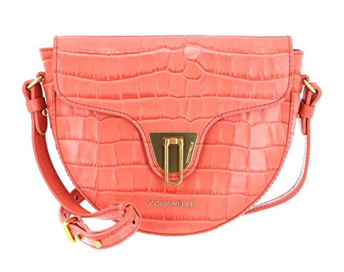 Coccinelle Beat Croco Shiny Soft Crossover Bag Geranium von Coccinelle