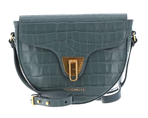 Coccinelle Beat Croco Shiny Soft Crossover Bag Shark Grey von Coccinelle