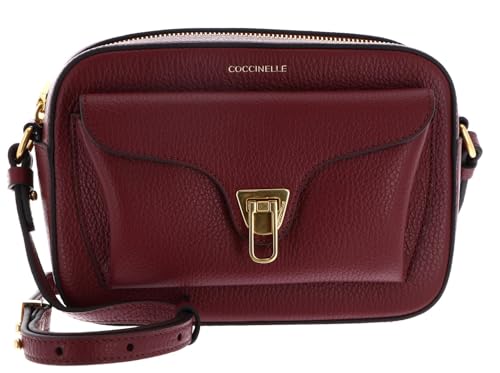 Coccinelle Leder Umhängetasche Beat Soft Camera Bag Ribes beere von Coccinelle