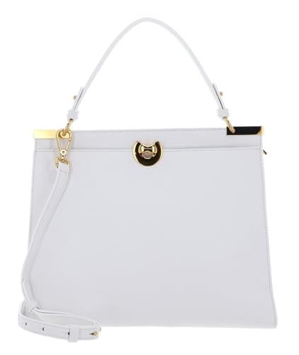 Coccinelle Binxie Handbag Grained Leather Brillant White von Coccinelle